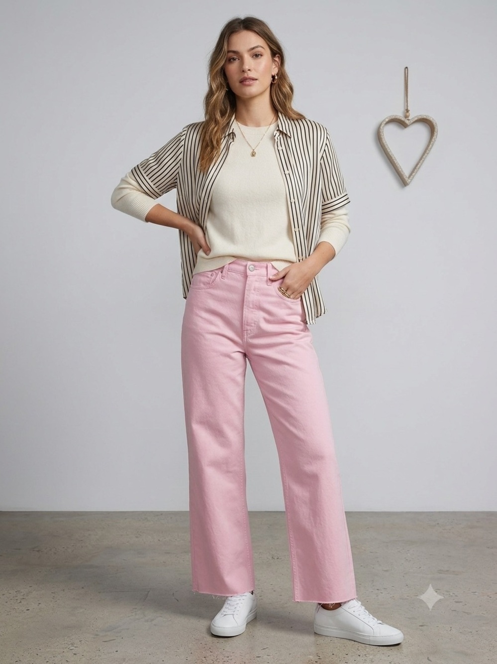 Boyish Pink High Waisted Wide Leg Jeans NO SIZE Raw Hem Frayed Denim Barbiecore